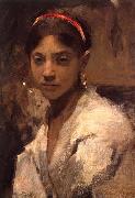 John Singer Sargent Head of a Capri Girl painting